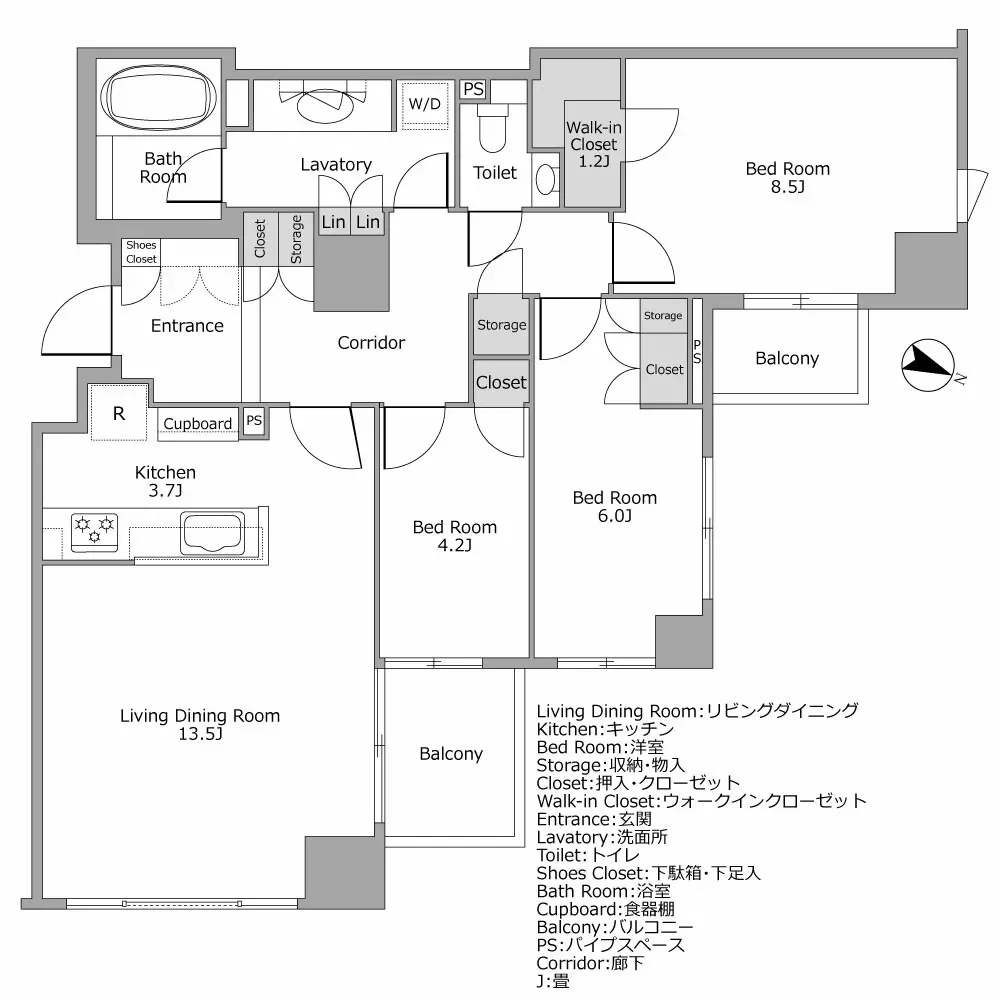 パークコート四番町 間取り図例