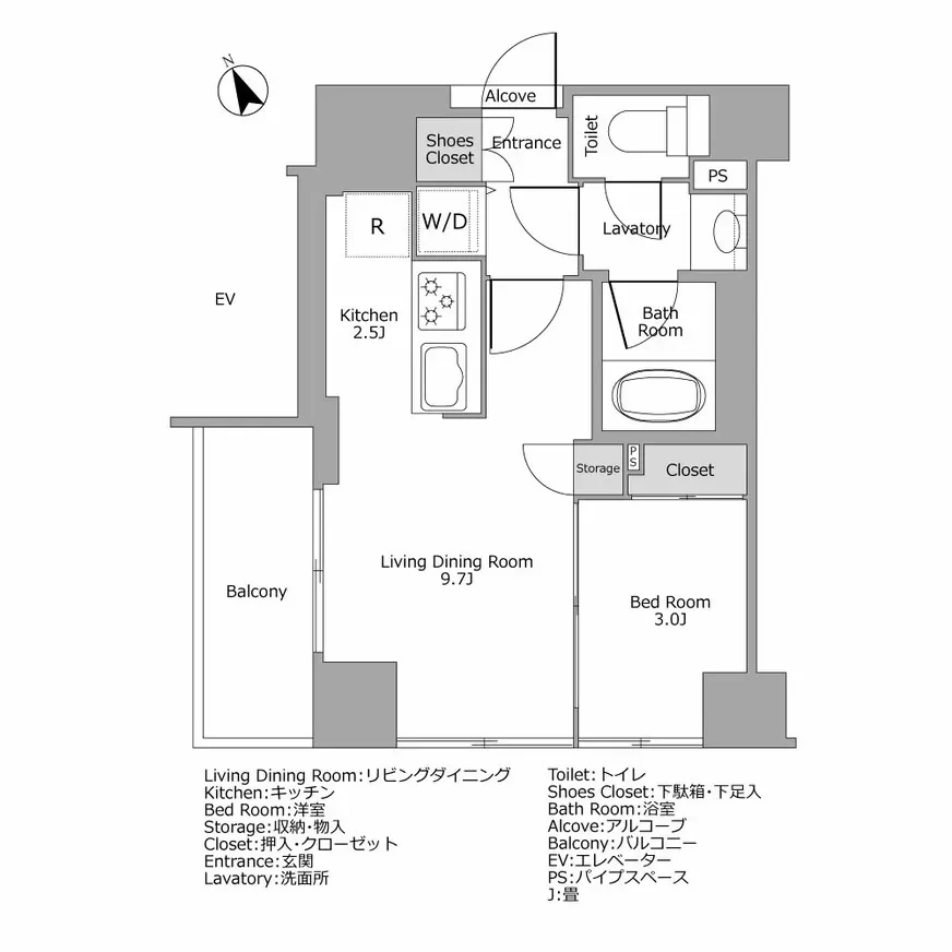 ローレルコート市ヶ谷 間取り図例