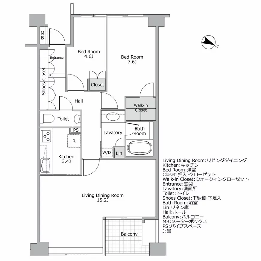 パークハウス市谷若宮町 間取り図例
