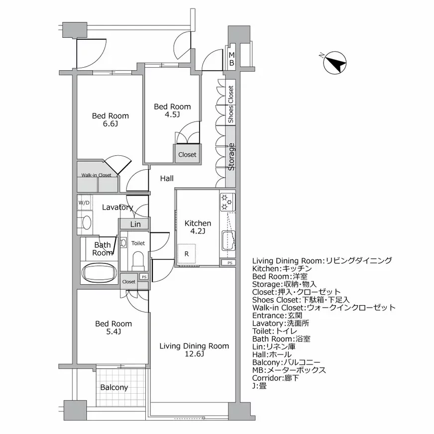 パークハウス市谷若宮町 間取り図例