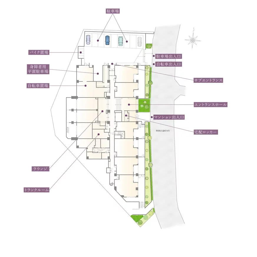 恵比寿パークハウス 敷地配置図
