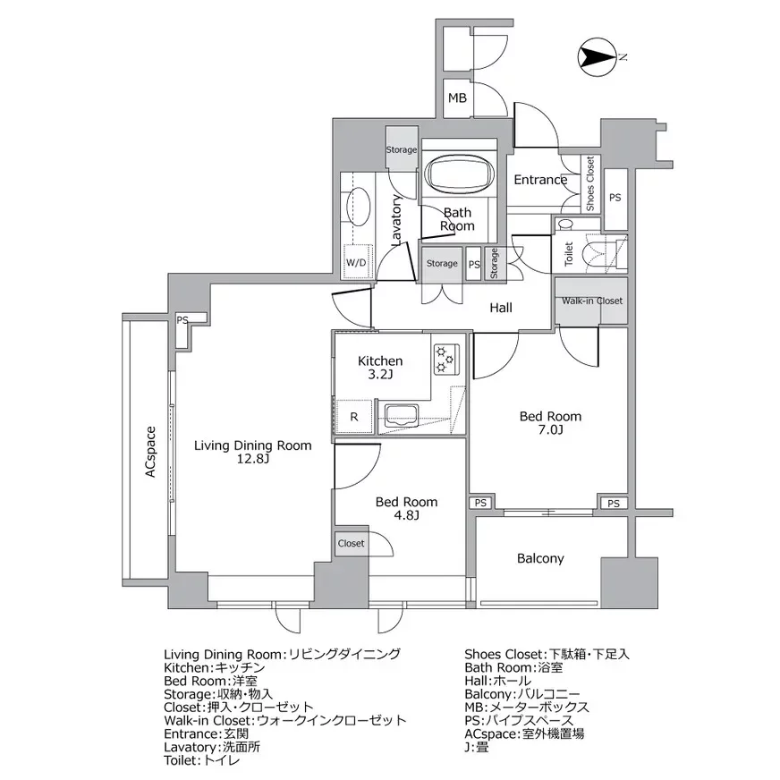 恵比寿パークハウス 間取り図例