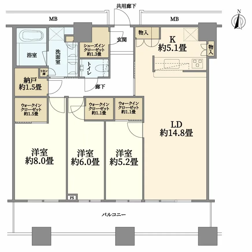 芝浦アイランドケープタワー 間取り図例