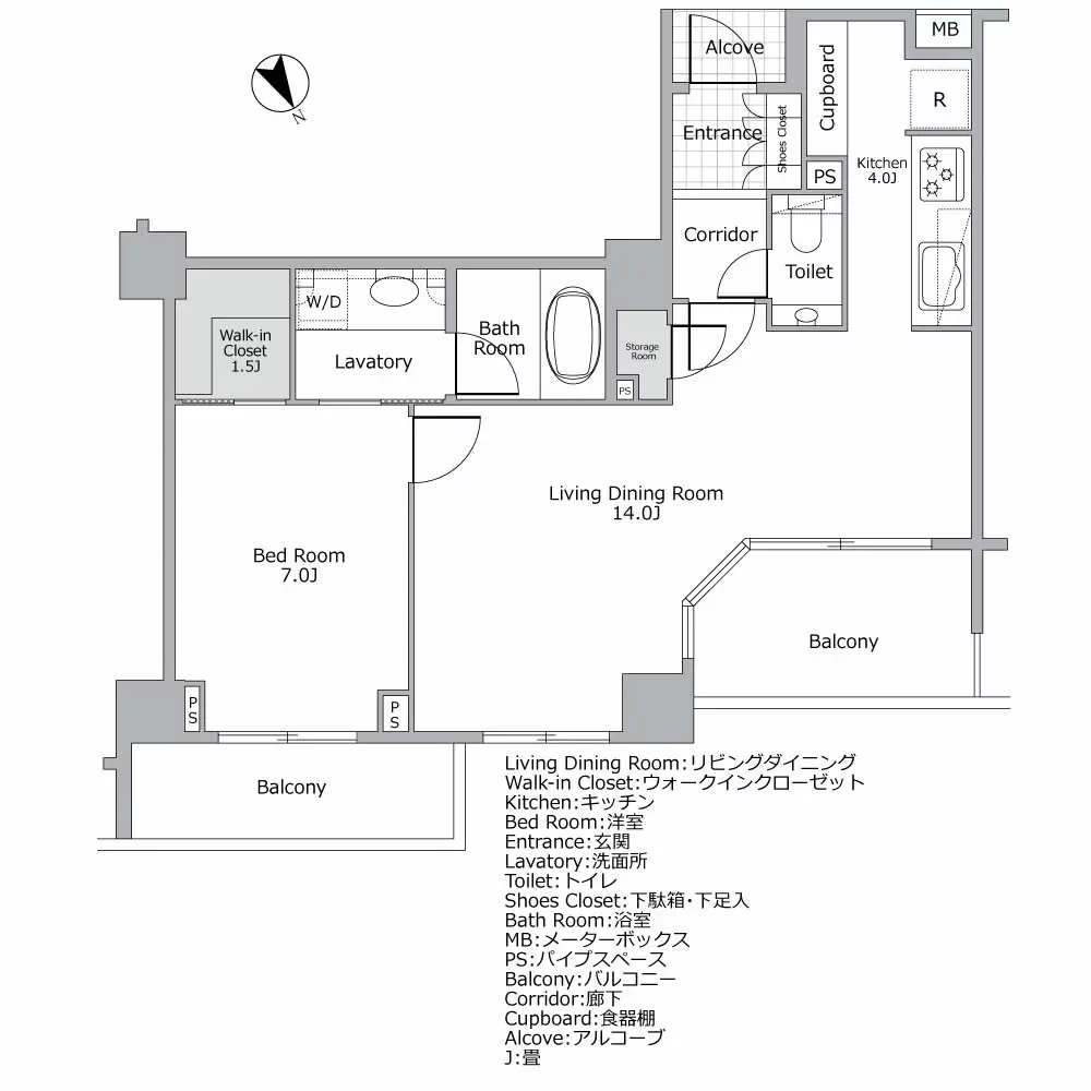 白金三光坂クラティオ 間取り図例