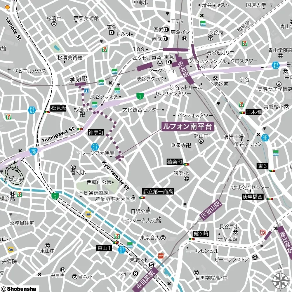 ルフォン南平台 周辺マップ