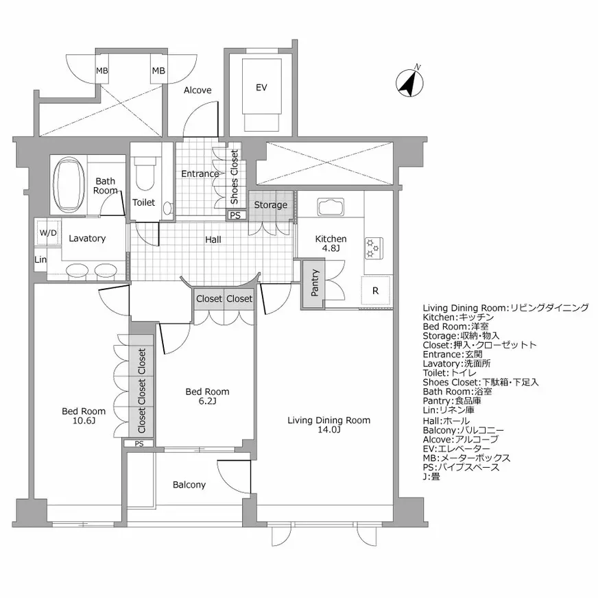 ルフォン南平台 間取り図例