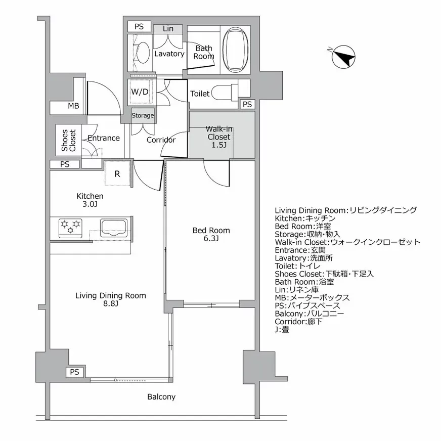 パークホームズ白金高輪アーバンレジデンス間取り図例