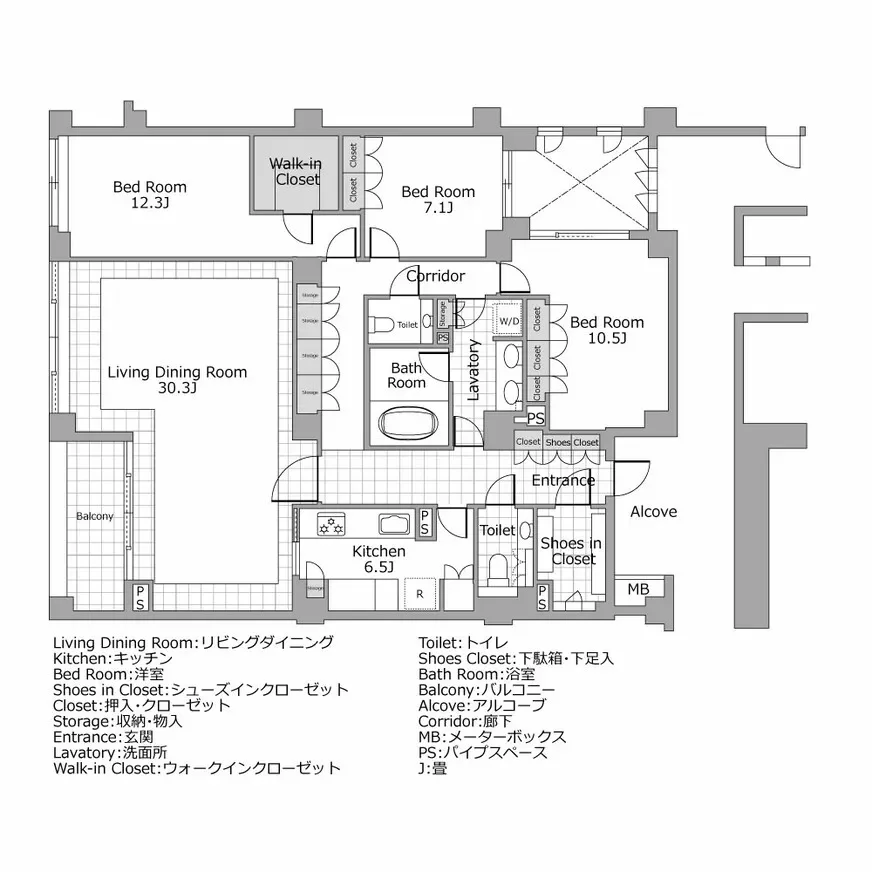 ディアナガーデン代官山 間取り図例