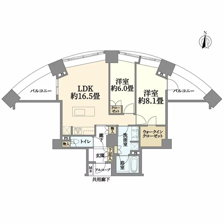 パークハウスオータワー 間取り図例