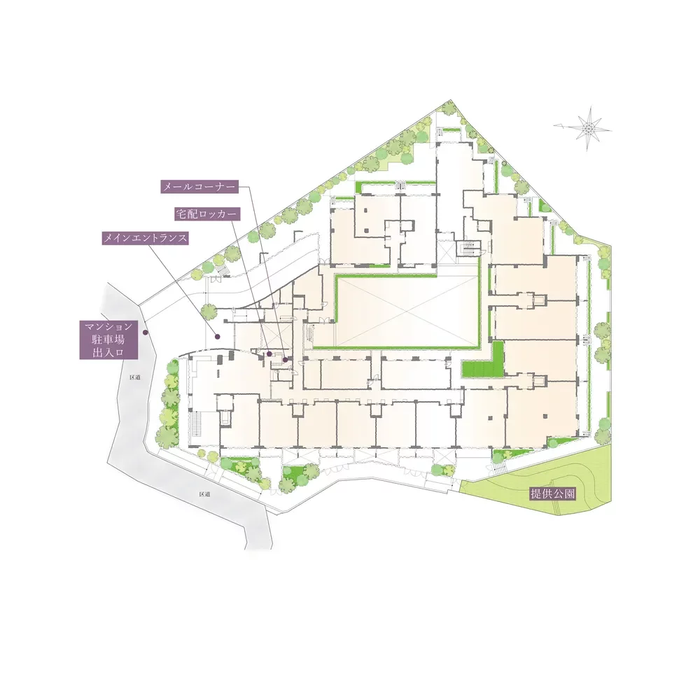 テラス恵比寿の丘 敷地配置図