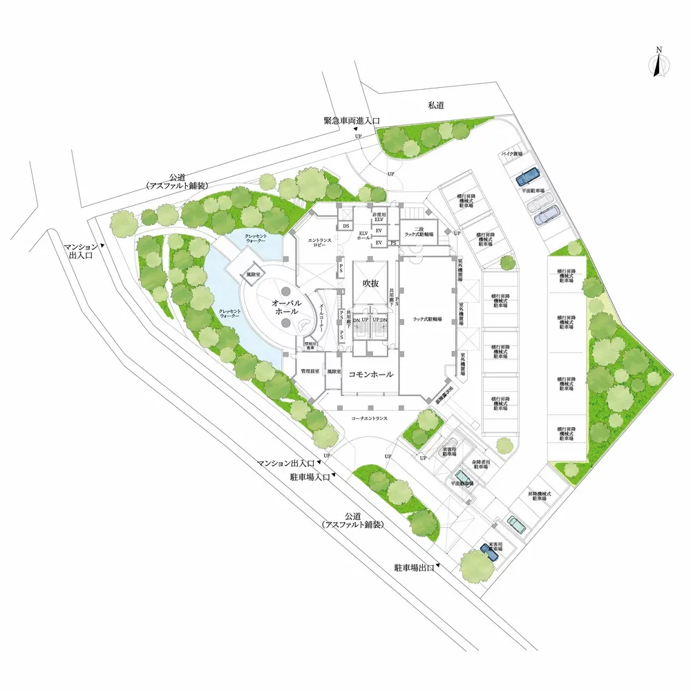 ミッドサザンレジデンス御殿山 敷地配置図