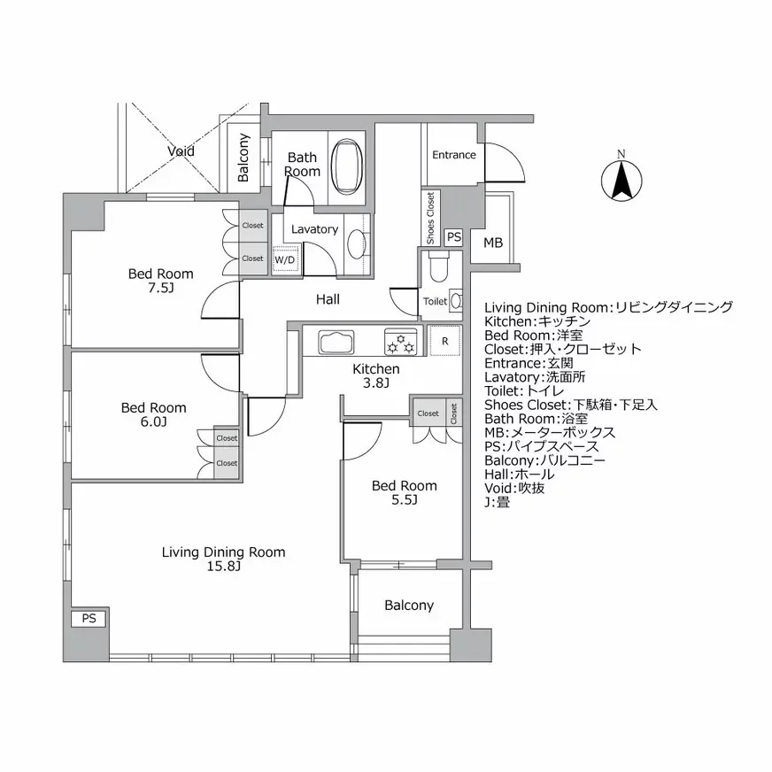 スタイルハウス恵比寿 間取り図例