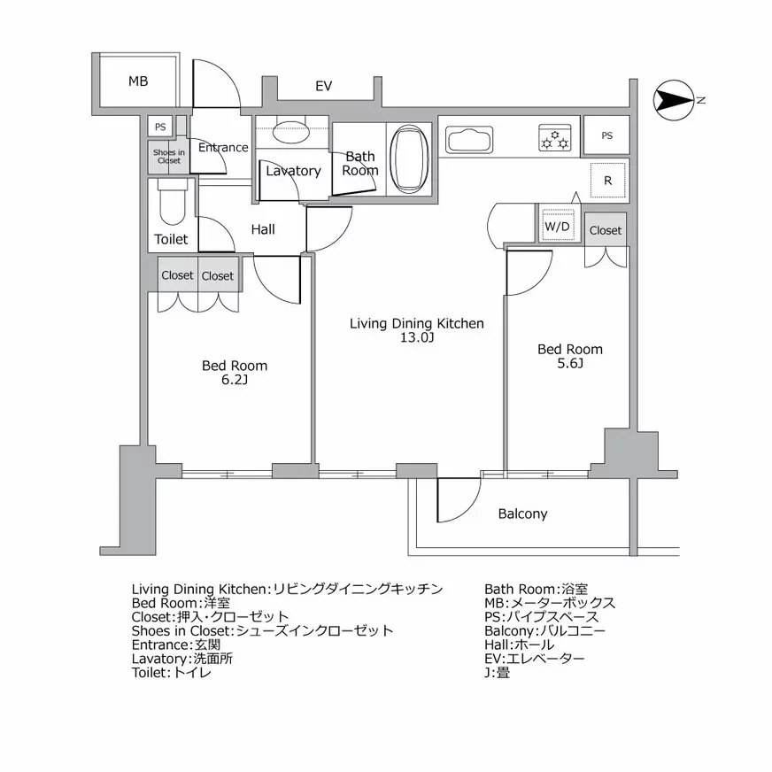 スタイルハウス恵比寿 間取り図例