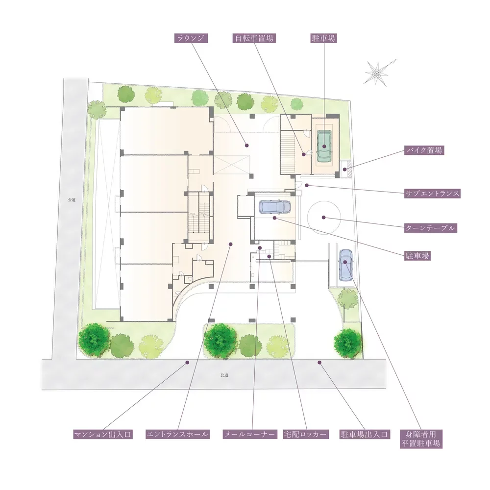 プラウド南青山 敷地配置図