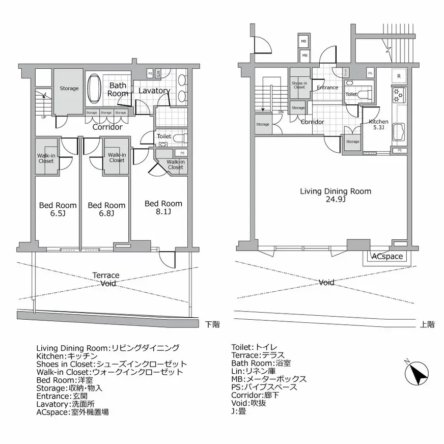 プラウド南青山 間取り図例