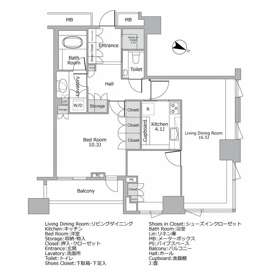 番町パークハウス 間取り図例