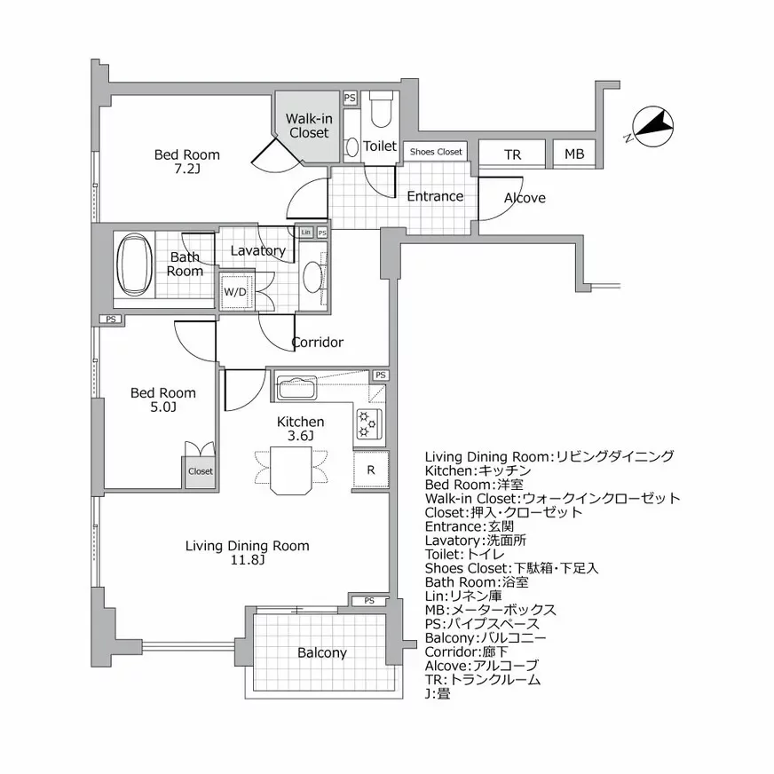 ディアナコート上原 間取り図例
