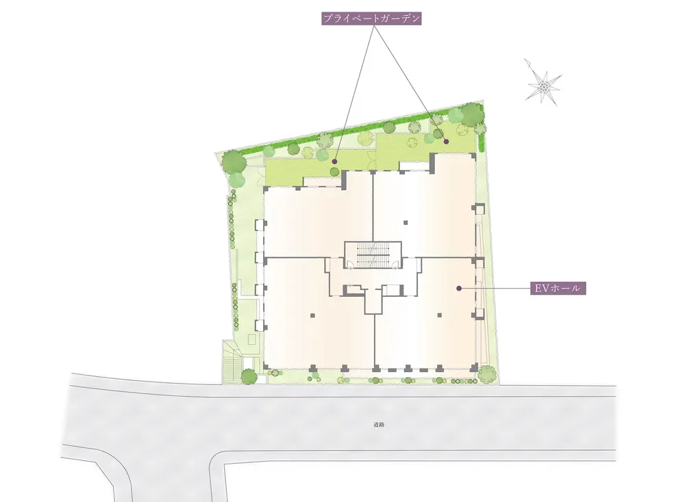 プラウド赤坂氷川町 敷地配置図