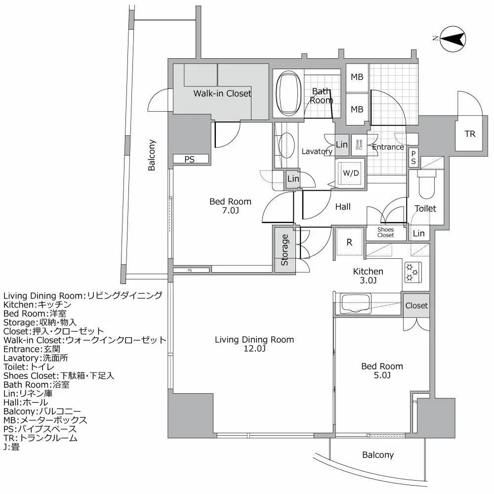 シティタワー四谷 間取り図例