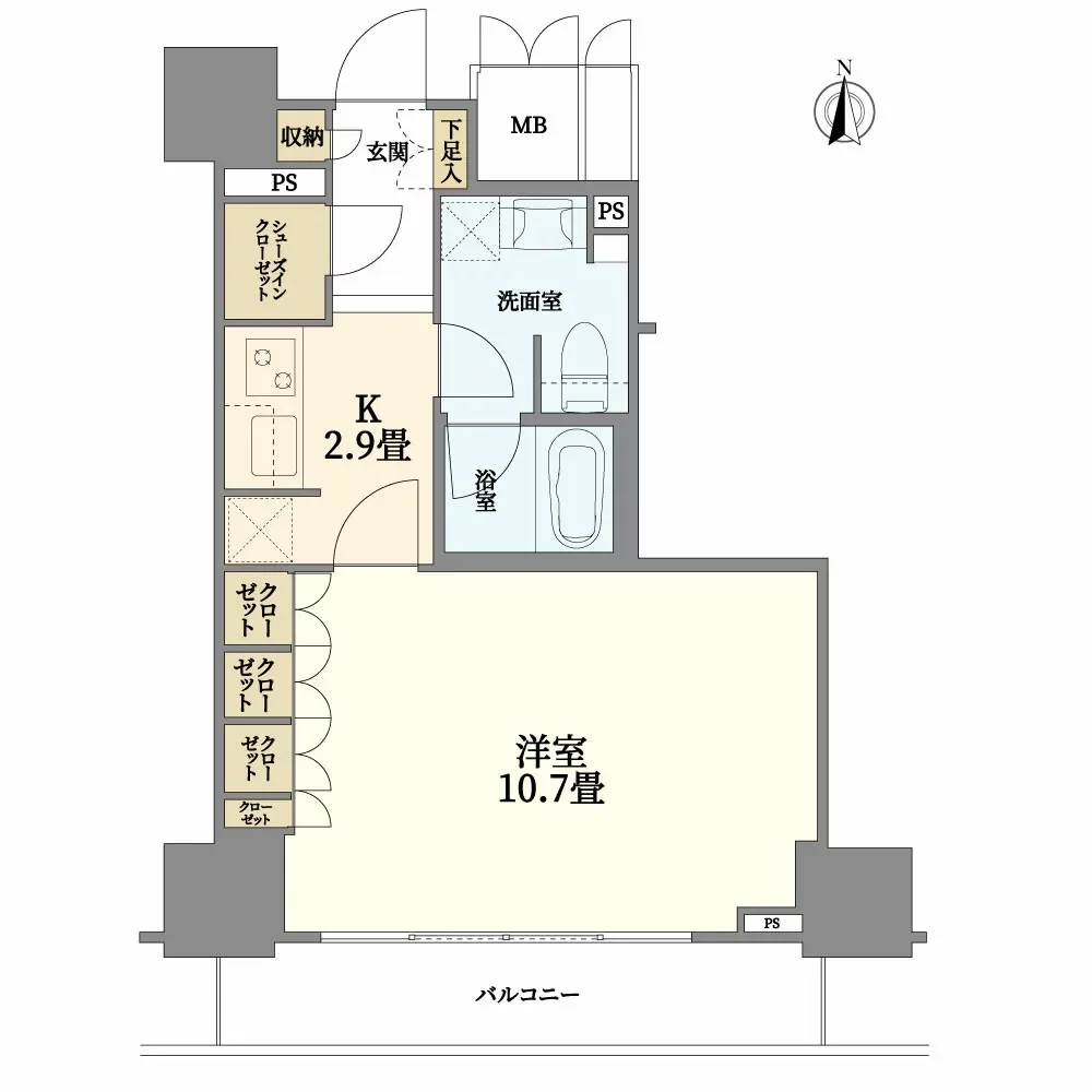 品川タワーフェイス 間取り図例