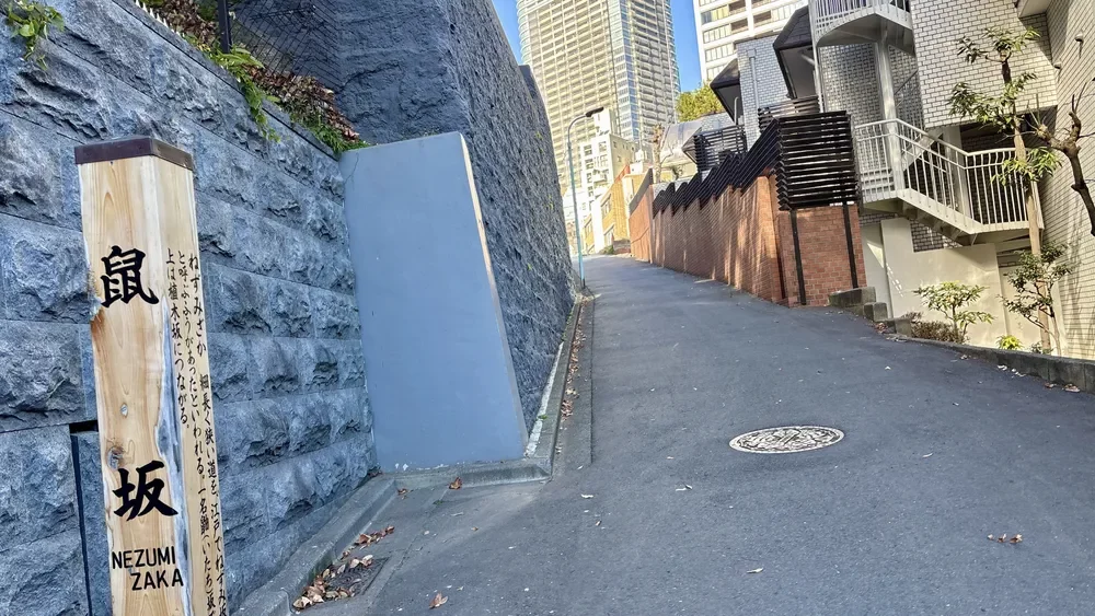 ウェリス麻布狸穴の北側 鼠坂