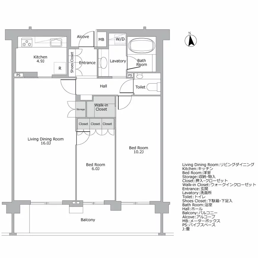 ウェリス麻布狸穴間取り図例