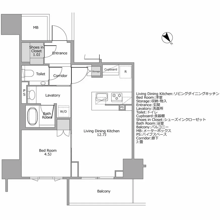 ウェリス麻布狸穴間取り図例