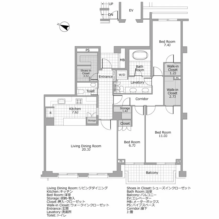 グランドメゾン松濤 間取り図例