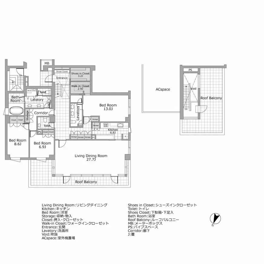 グランドメゾン松濤 間取り図例
