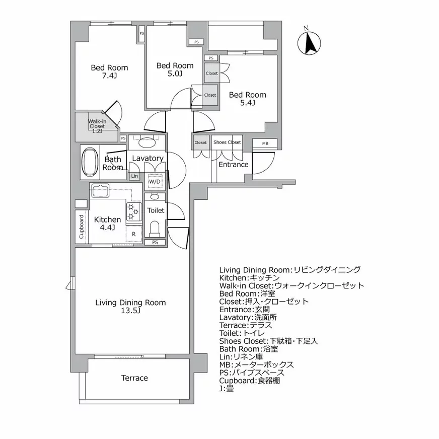 パークコート高輪フォレストレジデンス 間取り図例