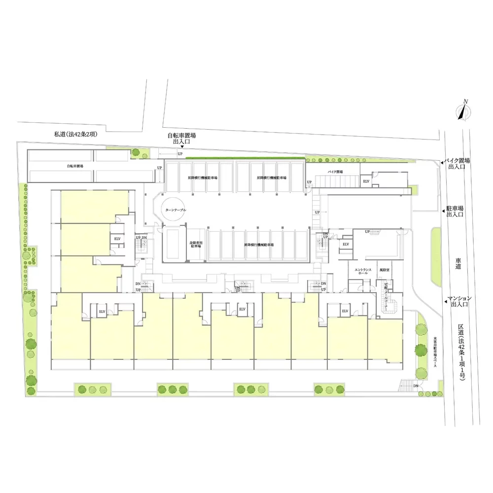 本郷パークハウスザプレミアフォート 敷地配置図