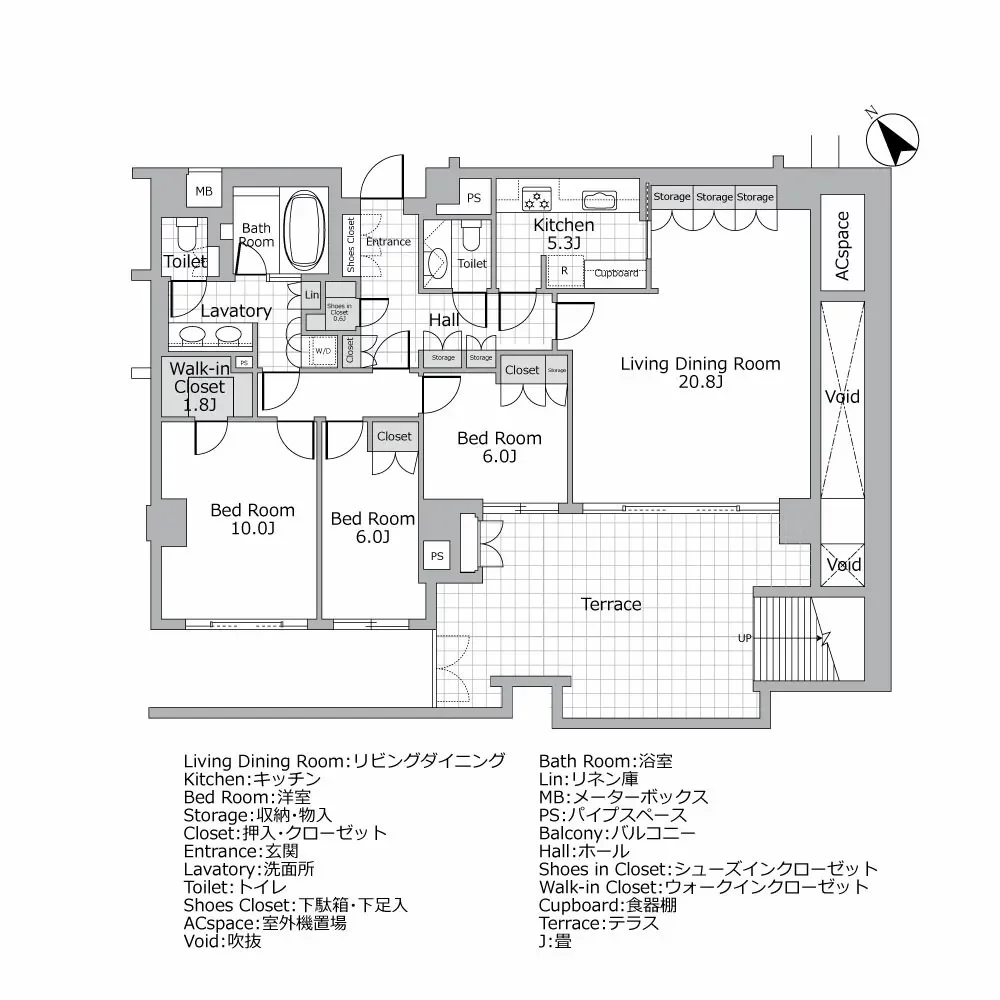 パークマンション六本木 間取り図例