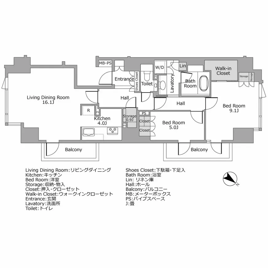フォルム内藤町 間取り図例