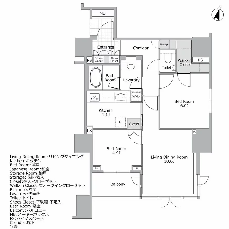 グランドメゾン九段南 間取り図例
