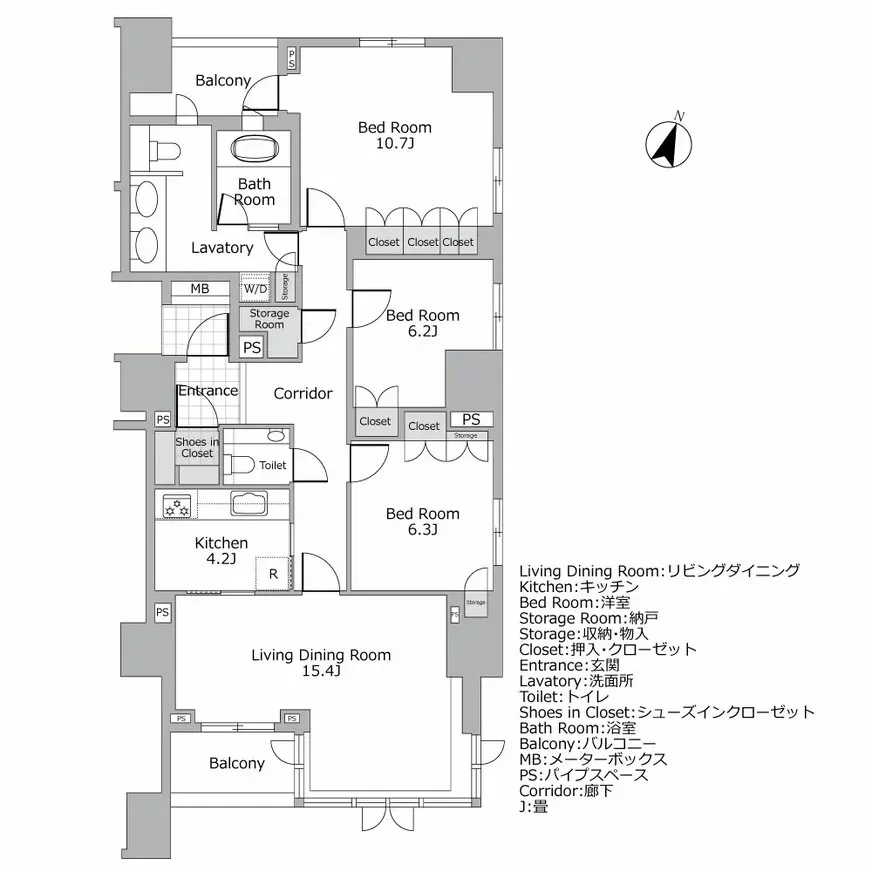 グランドメゾン九段南 間取り図例