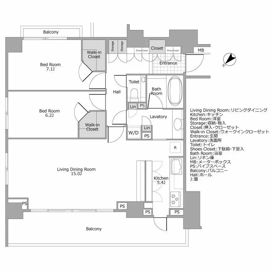 ブランズ赤坂 間取り図例