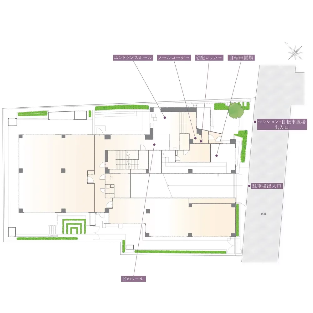 パークマンション代官山 敷地配置図