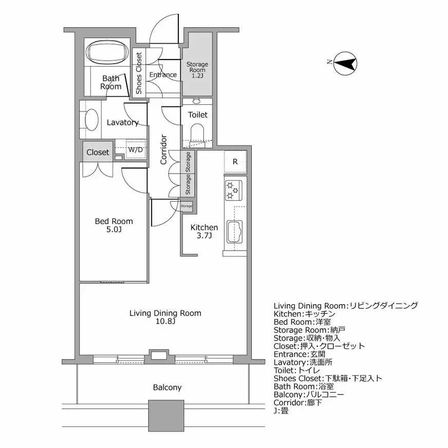 プラウドタワー千代田富士見 間取り図例