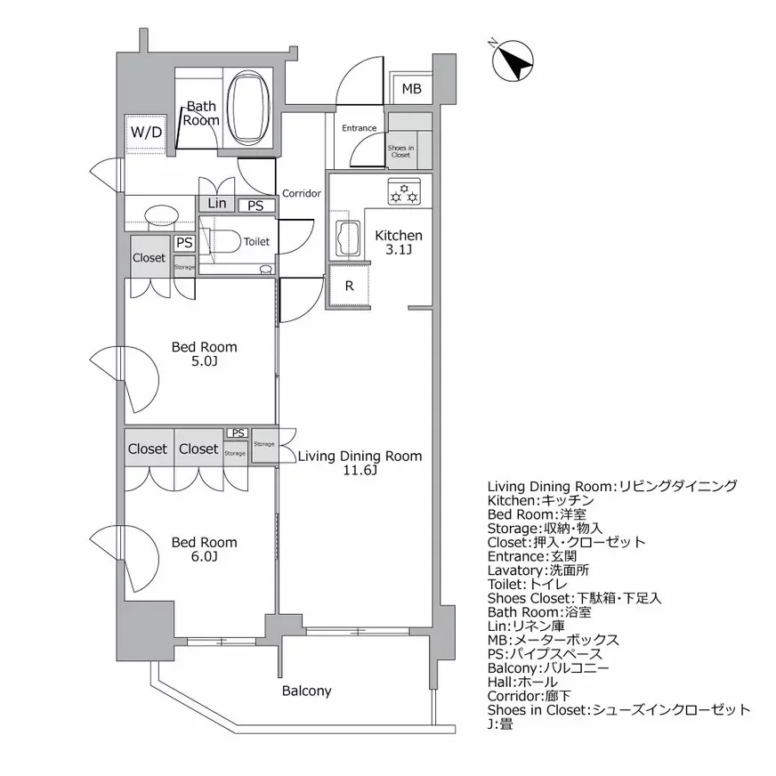 グランスイート南麻布 間取り図例