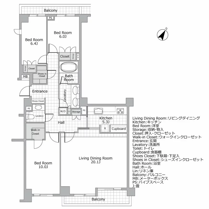 クラッシィハウス高輪 間取り図例