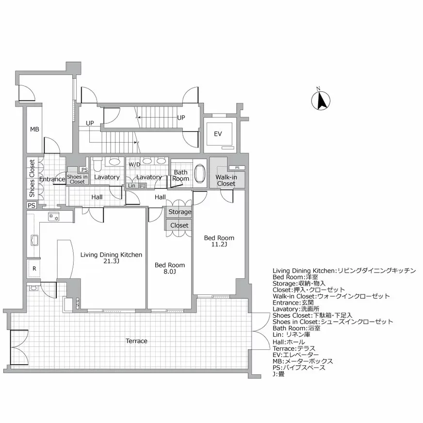 フォレセーヌ池田山公園 間取り図例