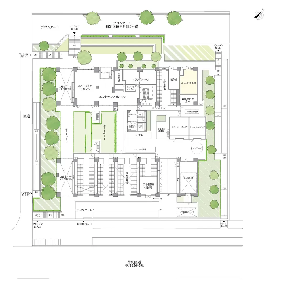 晴海テラス 敷地配置図