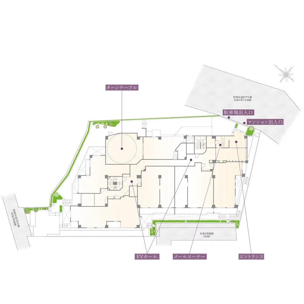 パークハウス恵比寿イーストヒル 敷地配置図