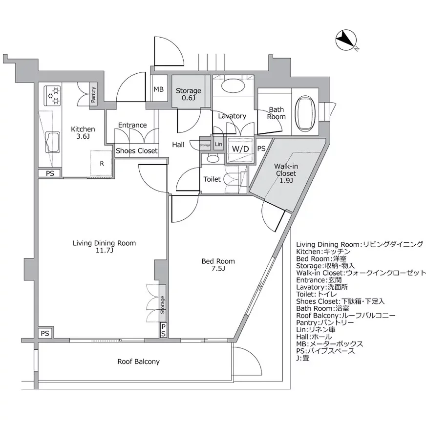 パークハウス恵比寿イーストヒル間取り図例