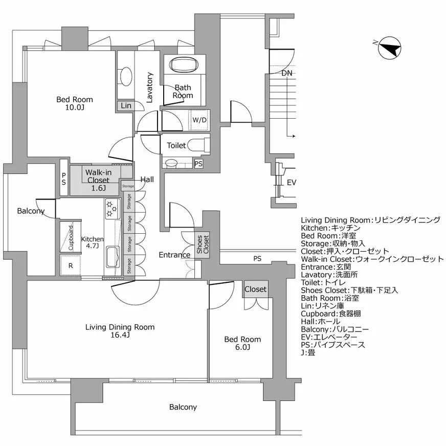 パークハウス一番町 間取り図例