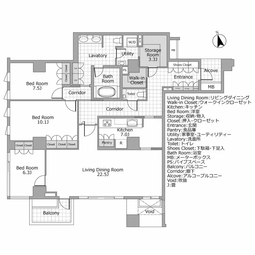 プラウド元麻布 間取り図例