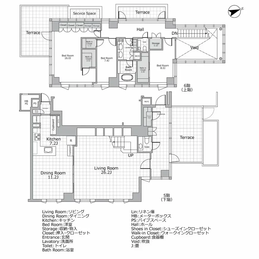 パークマンション三田日向坂 間取り図例