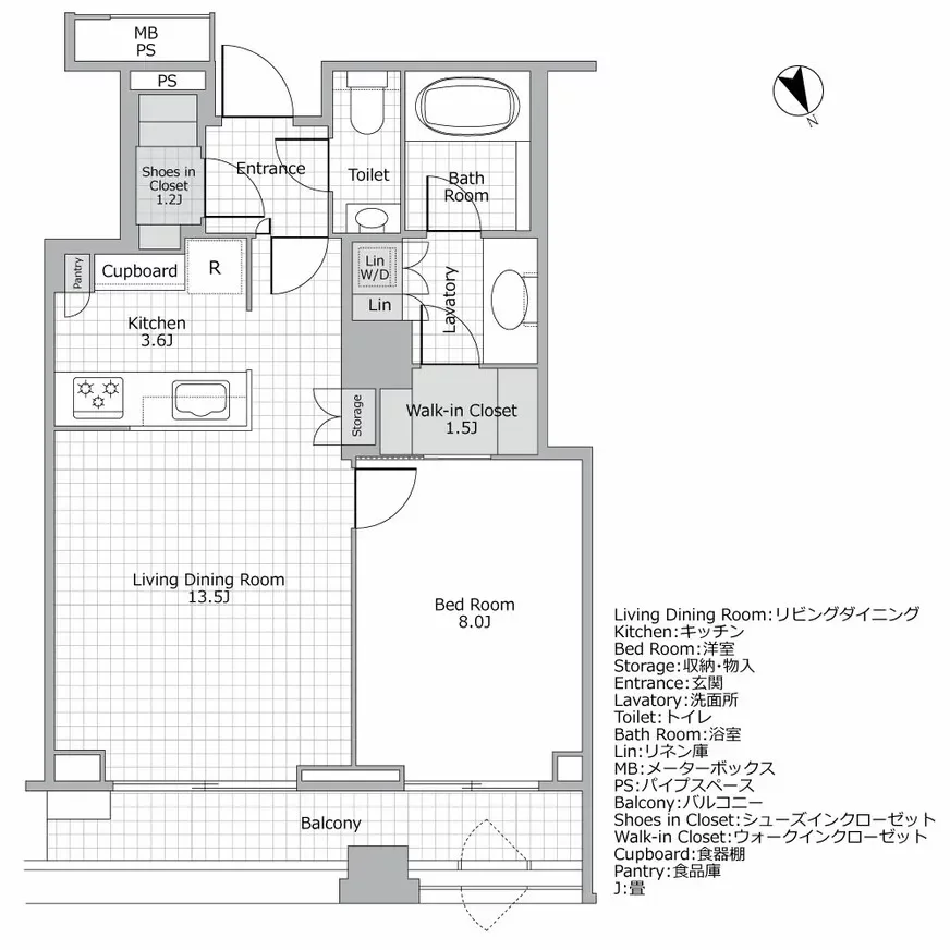 パークマンション三田日向坂 間取り図例