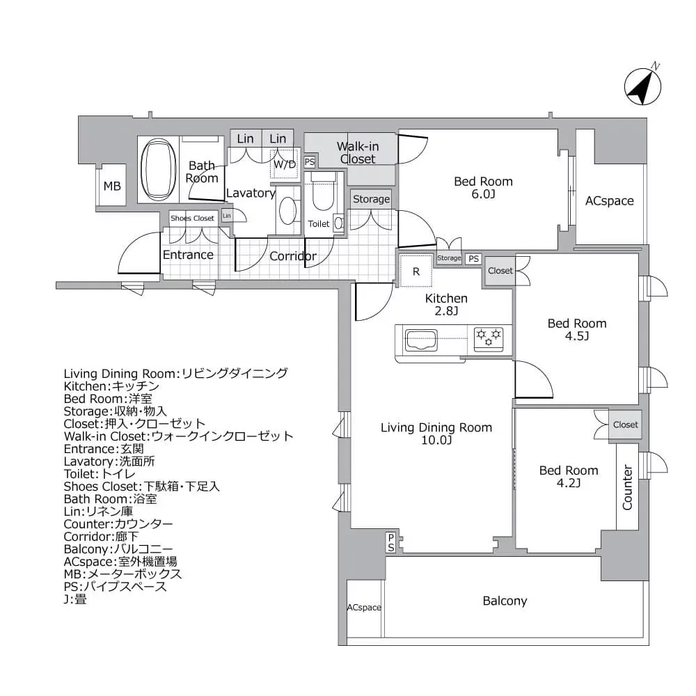 クオリア日本橋浜町　間取り例