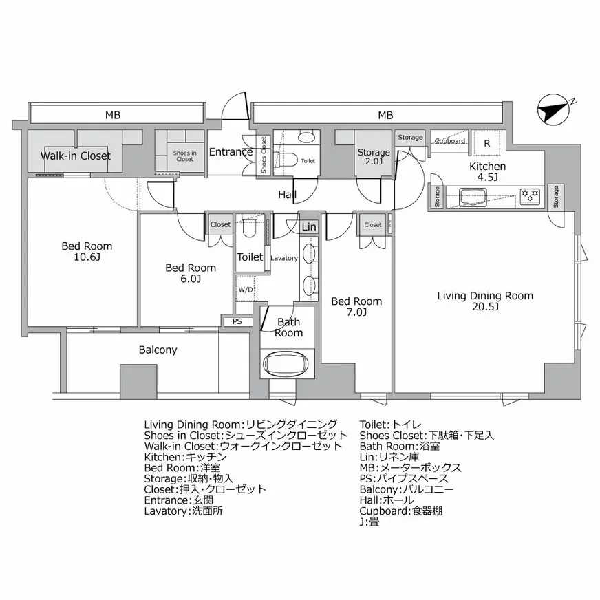 南青山パークハウス 間取り図例